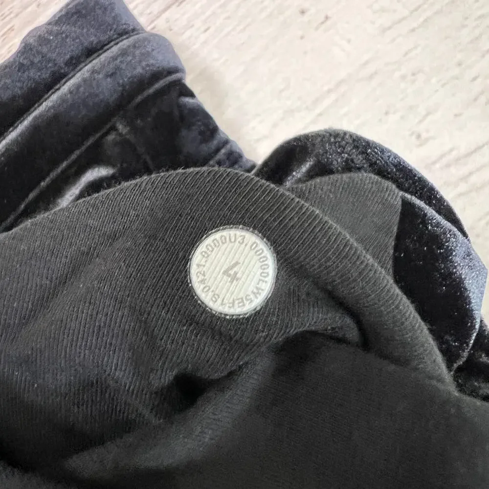 Lululemon Ready to Crush Velour Joggers SIZE 4 Black Plush Athleisure